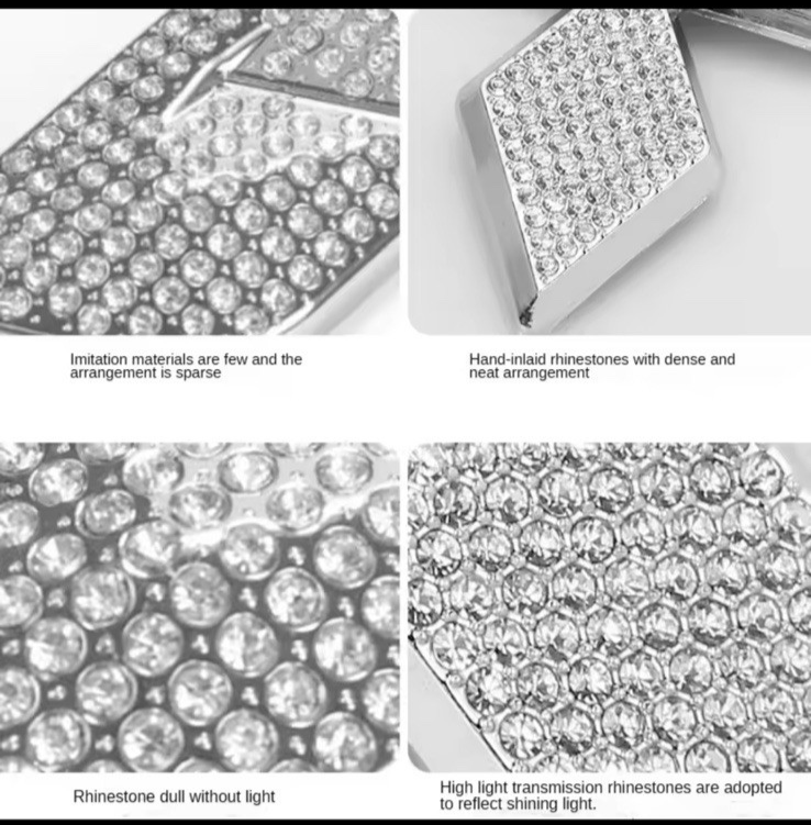 Car Mercedes Rhinestone Steering Wheel Center 50 mm Trim Diamond Sticker Logo