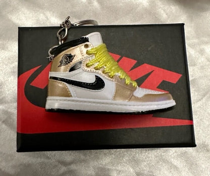 Mini Nike Keyring Sneakers 🔥3D Jordan 1 keychain Trainer Sports Shoe & gift box