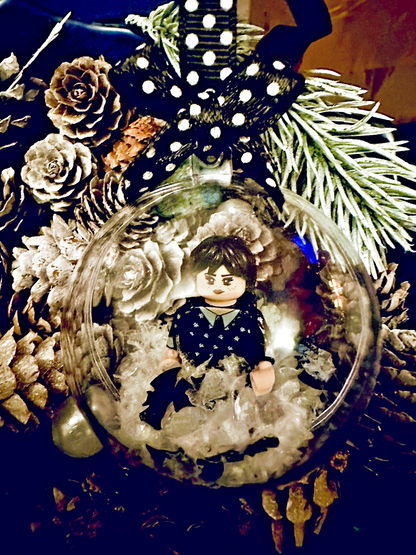 Christmas Wednesday Addams Mini Figure Bauble Hanging Snowflake Tree 3D Handmade