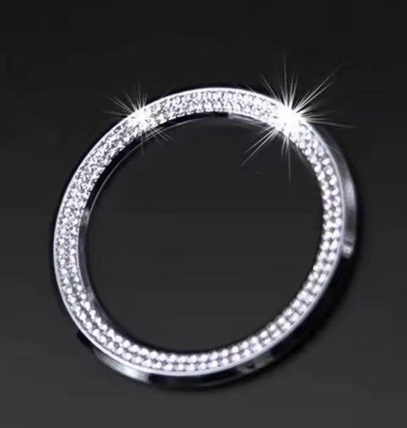 Car BMW Rhinestone Steering Wheel Center Emblem Diamond Trim Sticker Logo