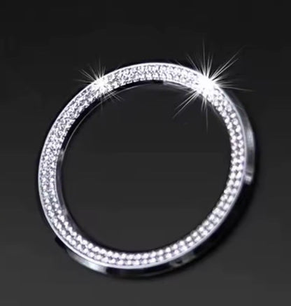 Car BMW Rhinestone Steering Wheel Center Emblem Diamond Trim Sticker Logo