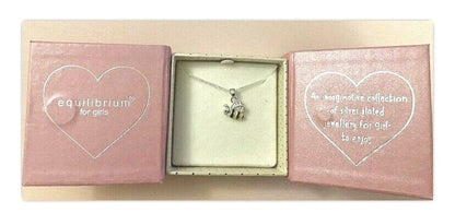 Busy bumble Bee Silver Plate Necklace Equilibrium Pink Gift Boxed for Girls pink