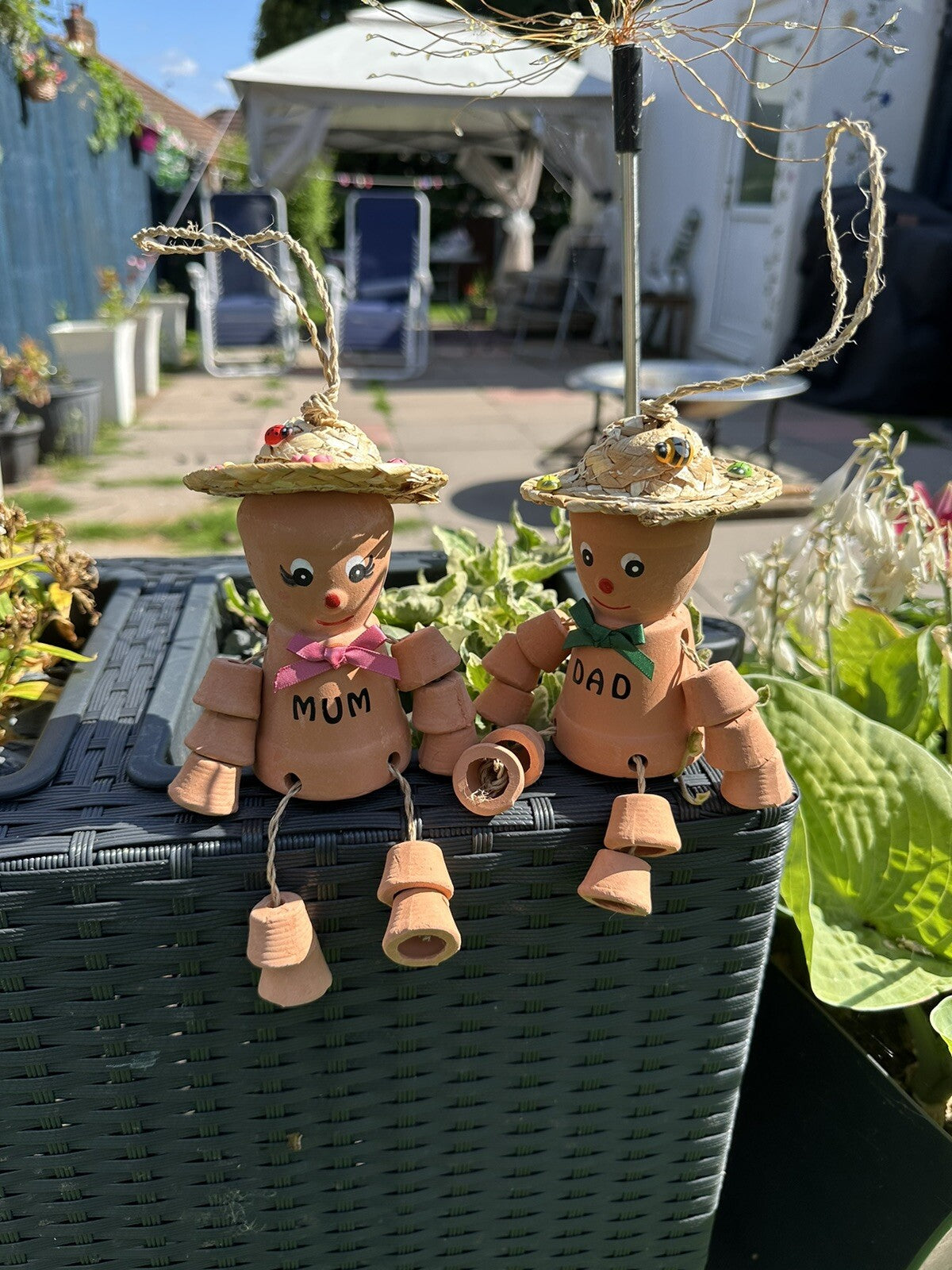 Flower Plant Pot Men Lady Terracotta Bill Ben Garden Ornament Mum personalise