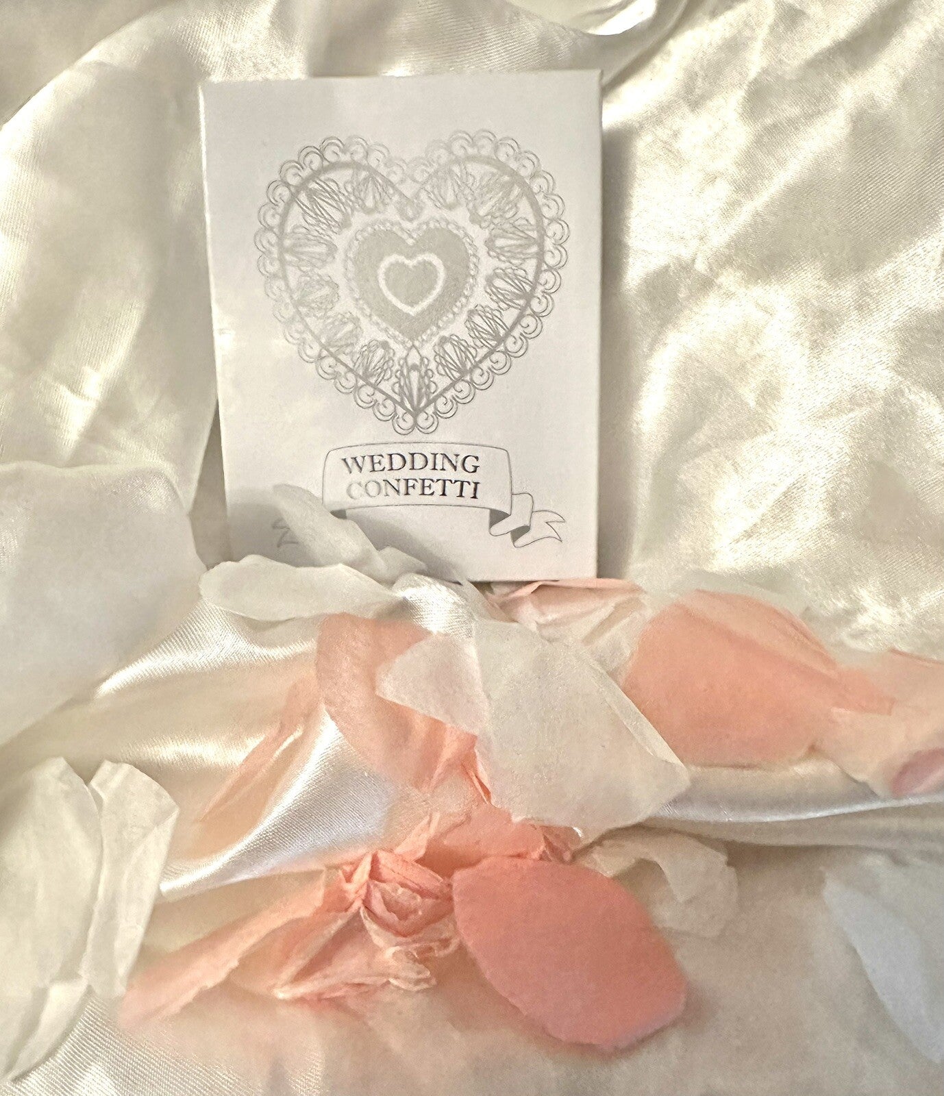 Wedding Pink Confetti White Throwing Paper Biodegradable Environmental Friendly