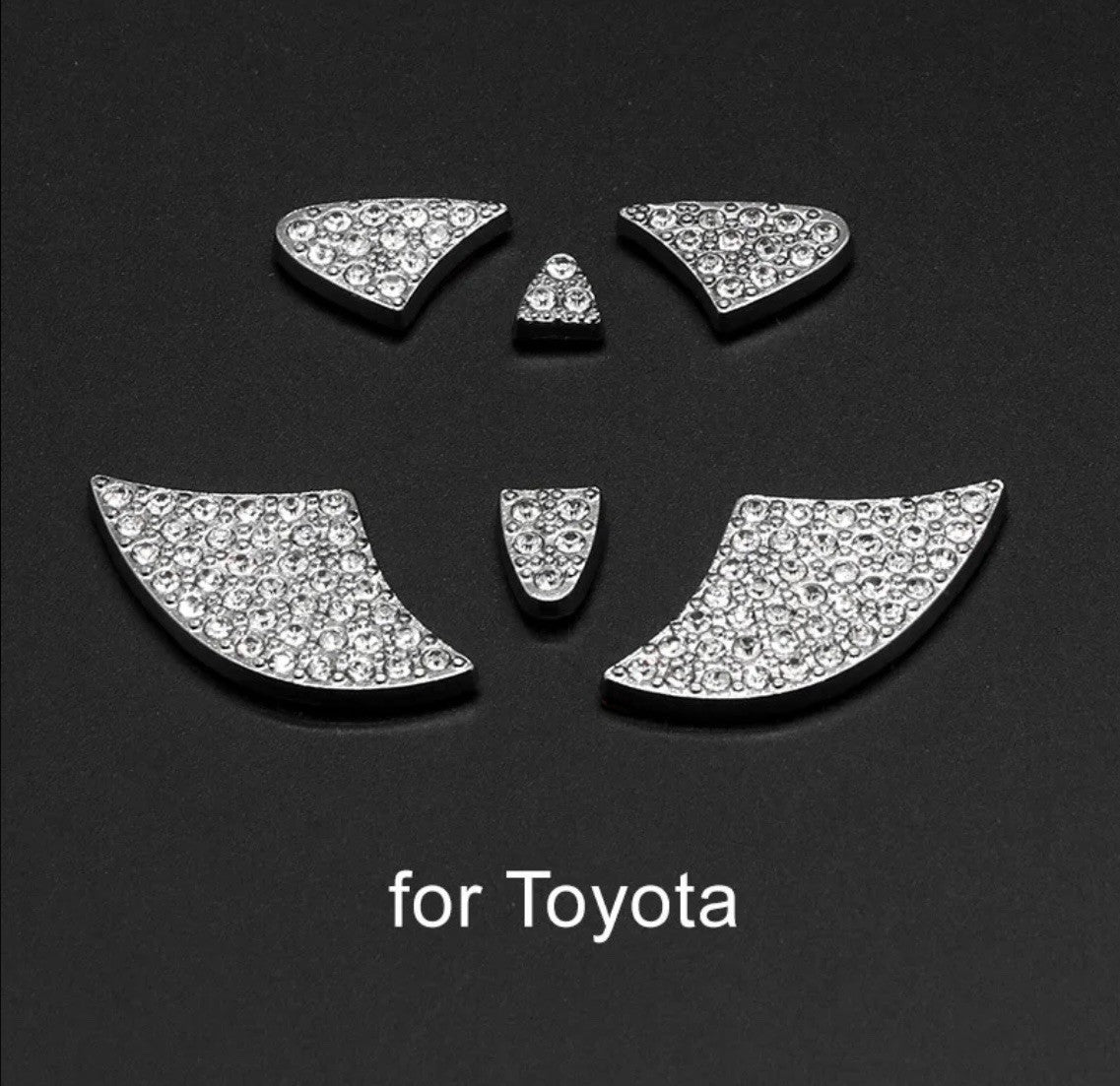 Car Toyota Rhinestone Steering Wheel Center Emblem Trim Diamond Sticker Logo