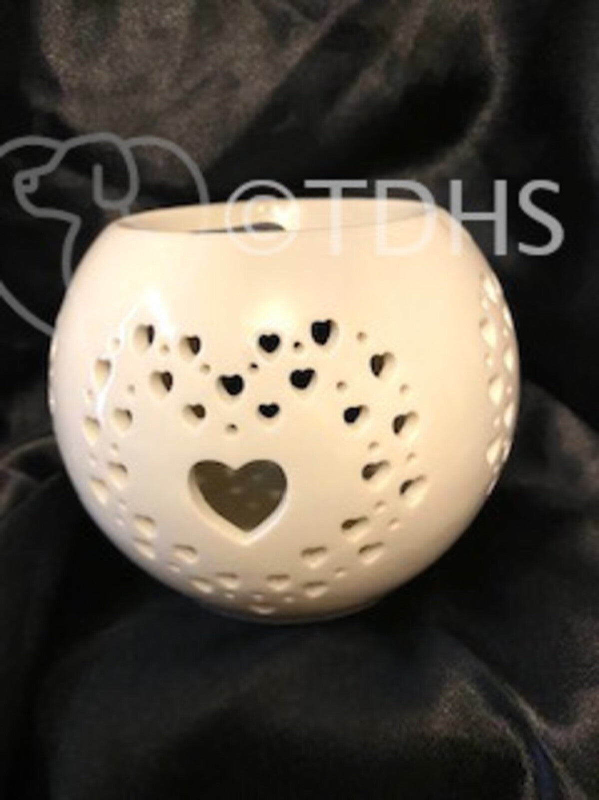Valentine Wax Melt Tealight Holder Oil Burner Love Heart Cut Out Ceramic  ❤️