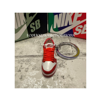 Nike SB Dunks 3D Keyring Trainer University Red/ White keychain only no box