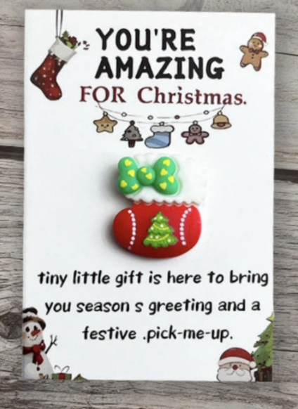 Christmas Gift Pocket Hug Your Amazing Santa Reindeer In Card Gift Secret Santa