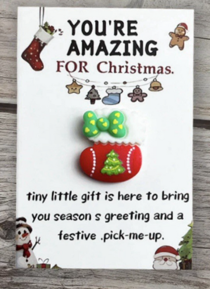Christmas Gift Pocket Hug Your Amazing Santa Reindeer In Card Gift Secret Santa
