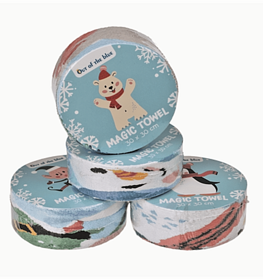 Snow Penguin Xmas Magic Flannel Face Towel cloth Kids Bath Wash Gift Christmas