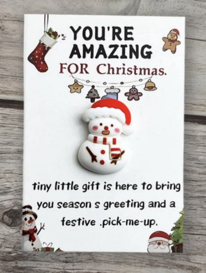 Christmas Gift Pocket Hug Your Amazing Santa Reindeer In Card Gift Secret Santa