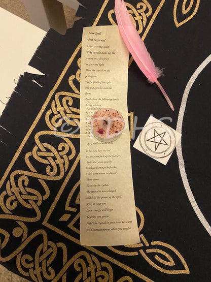 Triquetra Altar Cloth 65x65cm Gold Silver Black Three Gothic Wicca Witchcraft