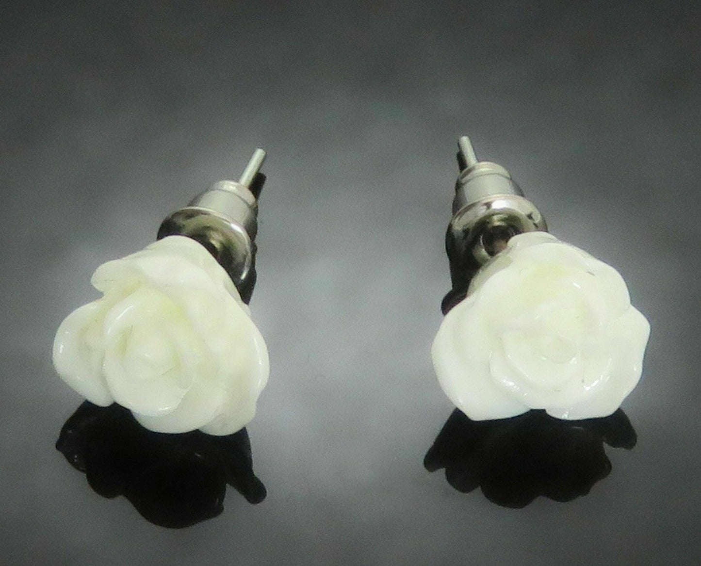 Vintage Burlesque Rose Stud Earrings Retro Boho Emo Gift red pink white green