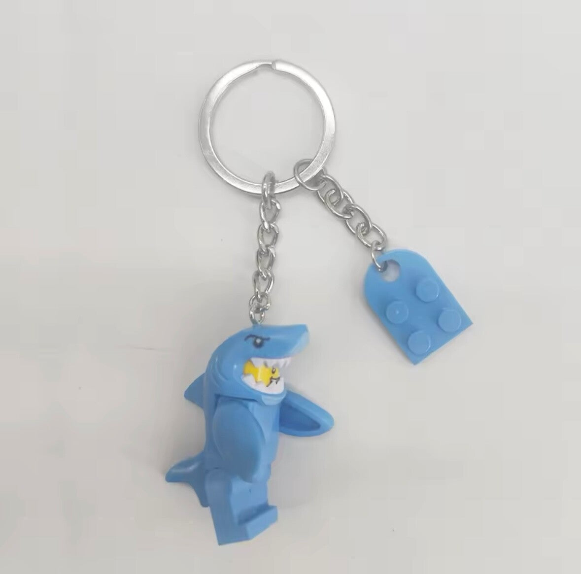 Couples matching Valentines Blue & Pink Shark suit Man Girl Keyring Car keys