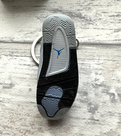 Mini Nike Jordan 4 3D Trainer sneaker Keyring Blue shoe Car Key No Gift Box