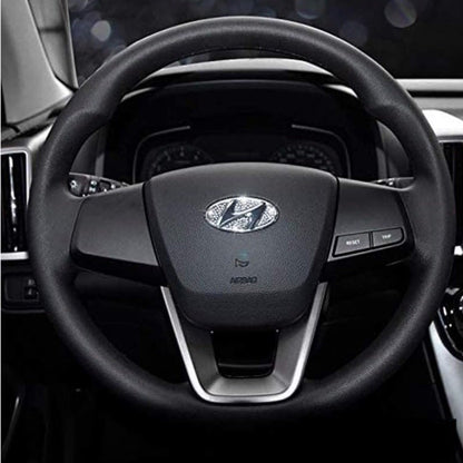 Car Hyundai Rhinestone Steering Wheel Center Emblem Trim Diamond Sticker Logo