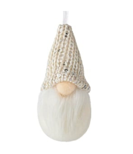 Christmas Gonk Small Nordic Gnome Hanging Tree Decoration Pink White  X 2