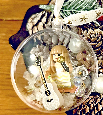 Christmas Taylor Mini Figure Bauble Hanging Snowflake Tree 3D Eras Tour Handmade