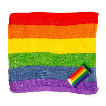 Christmas Bright Rainbow Magic flannel Compressed Travel Towel bath LGBT Holiday