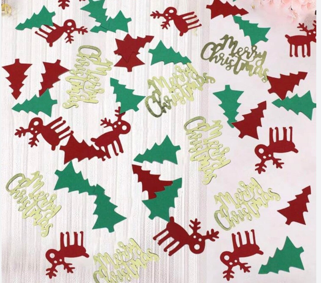 Christmas Table Confetti Xmas Trees Reindeer Decoration Sprinkles Party 100 pcs