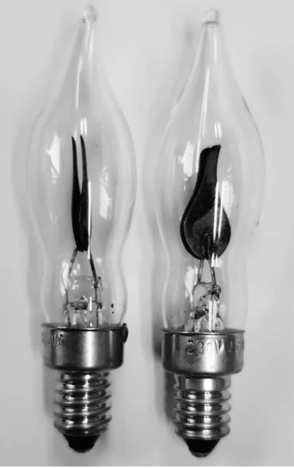 6 Replacement Candle Bridge Bulbs RF7 E10 Lights Spare Flicker Clear Bulb 10mm