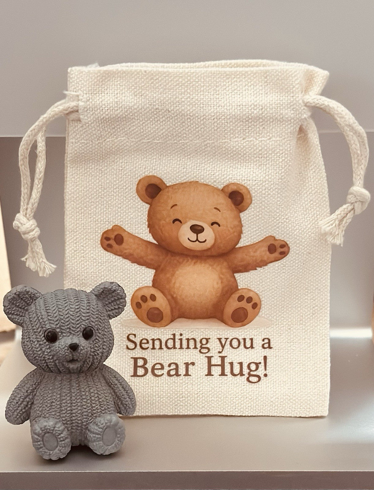 Pocket Bear Hug Teddy Worry Anxiety Gift Bag Love Good Luck Birthday positivity