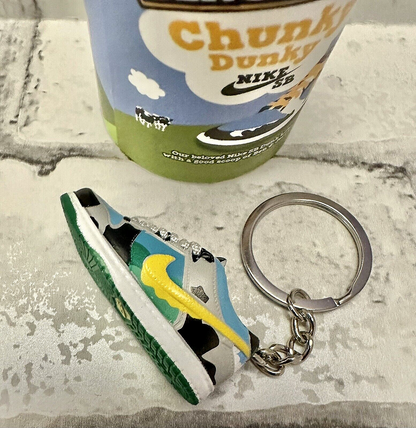 3D Nike Keyring Key Chain Trainer Ben & Jerry’s SB Low Chunky Dunky Dunks Gift