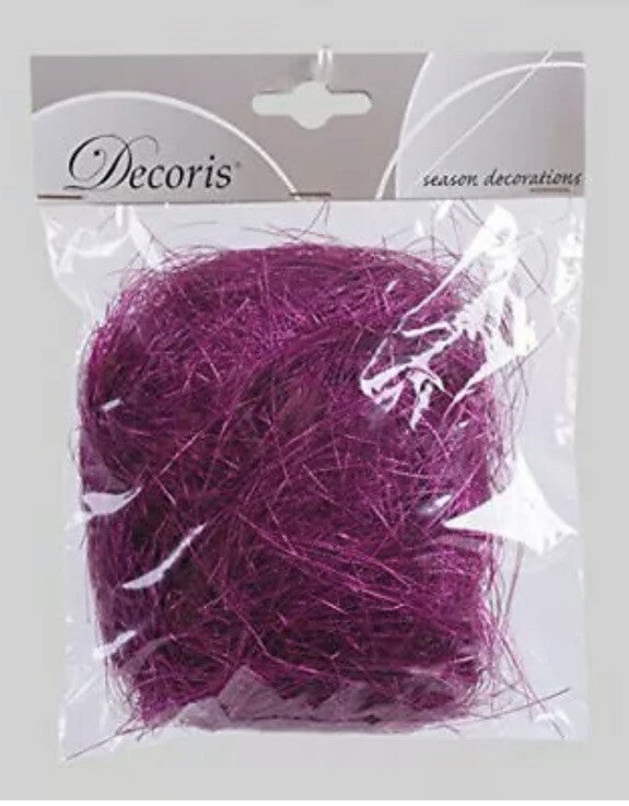 Pink Angel Hair Metallic Shredded Tinsel Bag Fibre Xmas Hampers Decoration 20g🎄