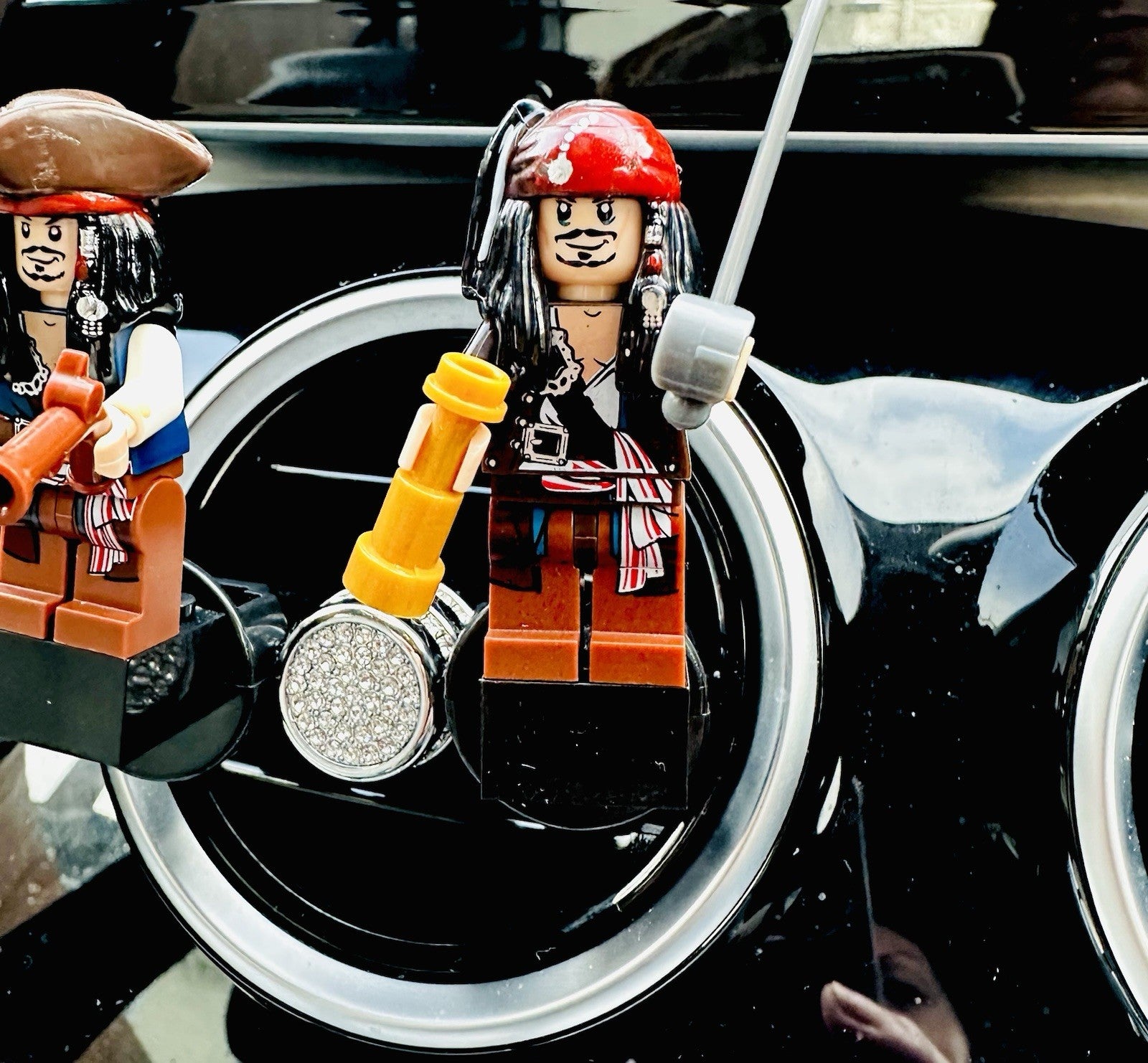 Pirates Caribbean Air Freshener Mini Figure Car Clip Vent Scent Jack Sparrow