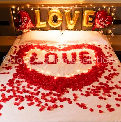 Valentine's Red Rose Petals Table Bed Romantic Decoration 120 Pack Flower 🌹