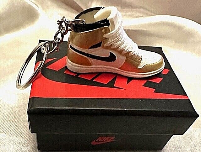 Mini Nike Keyring Sneakers 🔥3D Jordan 1 keychain Trainer Sports Shoe & gift box