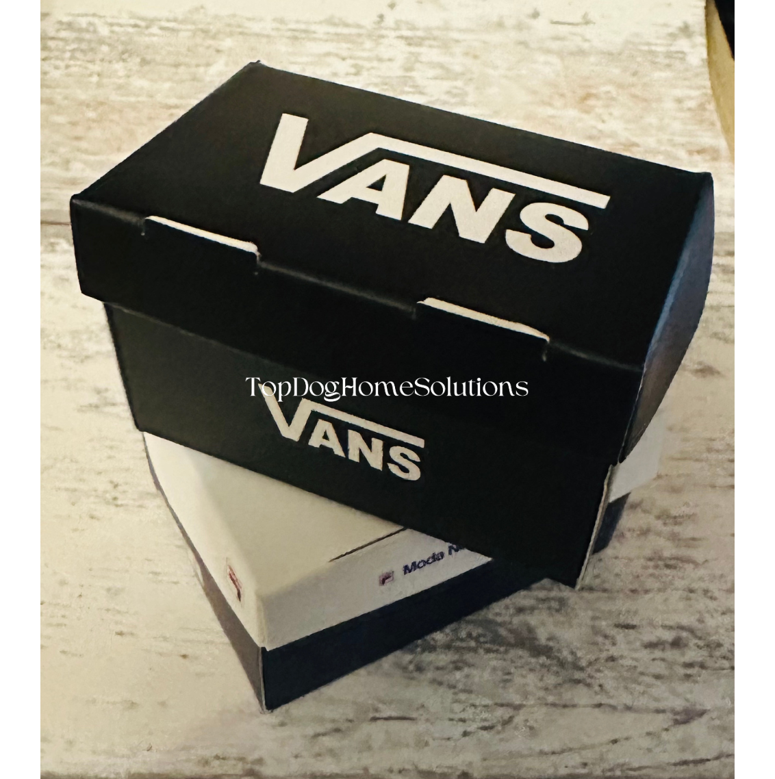 Vans & Fila Mini Trainer Sneaker Shoe Box Gift Sports Football Black White Blue