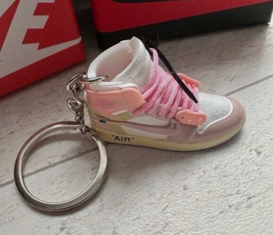 Nike trainer Sneaker keyring 3D Jordan Mini keychain sports shoe Car Key No Box.