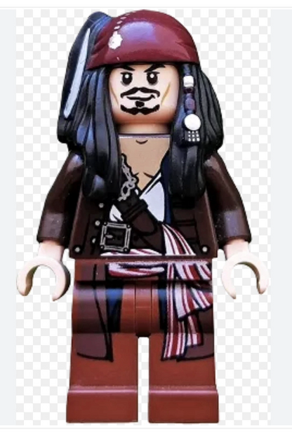 Pirate 3D Minifigure Captain Jack Sparrow Tricorn Hat POTC