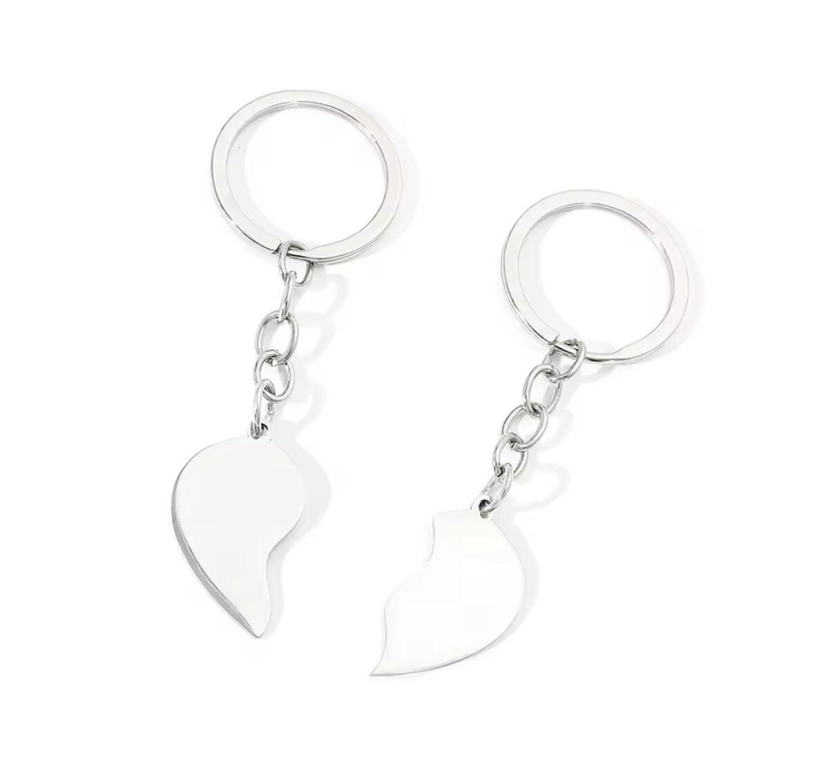 2 Valentine’s Couples Angel & Stitch Lilo Keyrings Love heart Gift Girlfriend