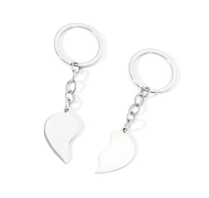 2 Valentine’s Couples Angel & Stitch Lilo Keyrings Love heart Gift Girlfriend