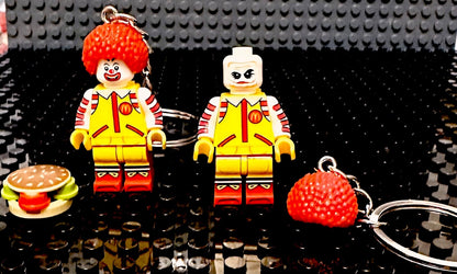 McDonalds Ronald McDonald Figure keyring 3D Bag Charm present gift Bricks Mini