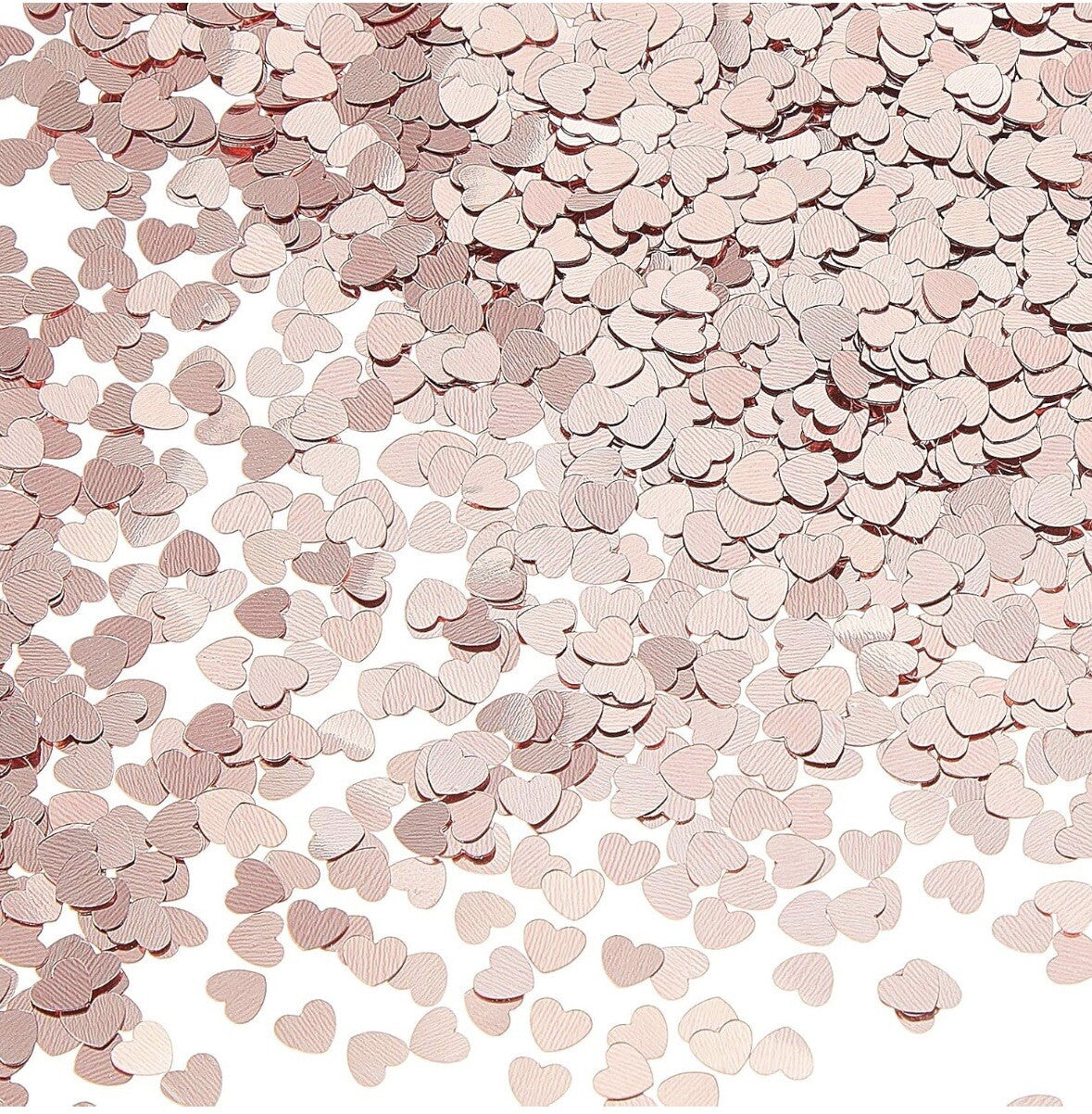 Valentines Heart Pink Table Confetti Metallic Shiny Reusable Decoration 30g