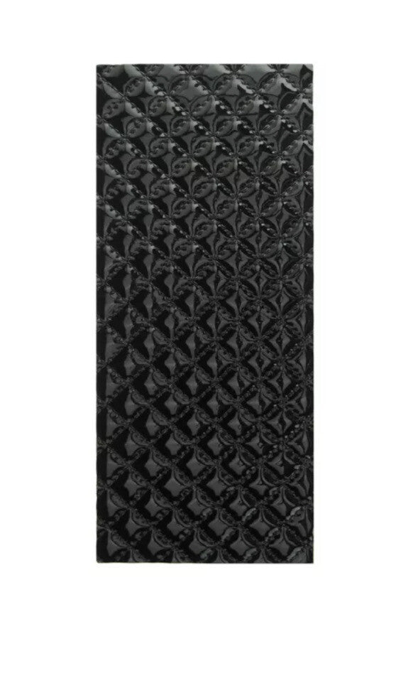 Leatherette Black Self Adhesive Sticky Sheet Diamond 10cm X 25cm Craft paper