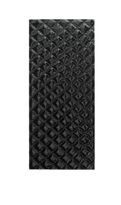 Leatherette Black Self Adhesive Sticky Sheet Diamond 10cm X 25cm Craft paper
