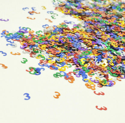 Multicolour Birthday Party Table Confetti Decorations Age 2,3,4,5,6,7,8,9,10 80 