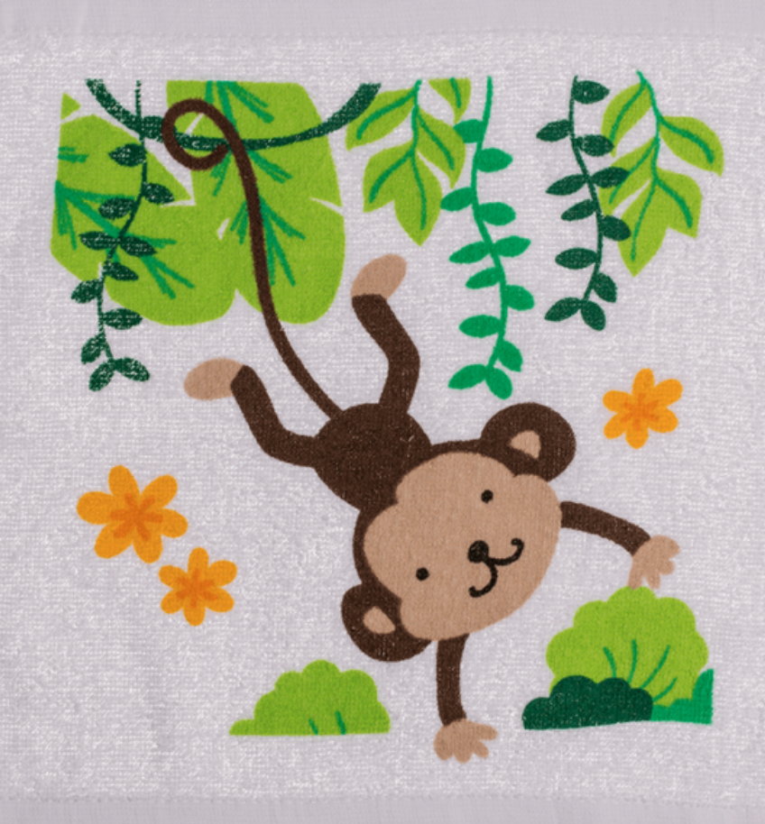Xmas Safari Zoo Animals Magic Flannel Towel Kids Wash Face Cloth Monkey Bath