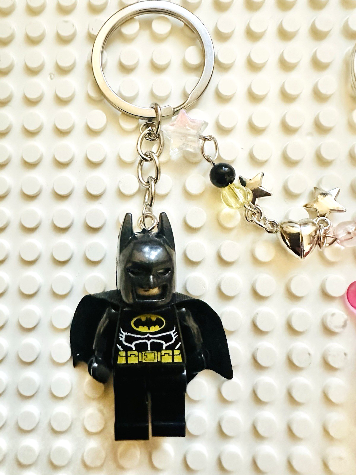 Batman Magnetic 2 Couples Keyring Pink Batgirl DC Bag Charm Car Chain Key Gift