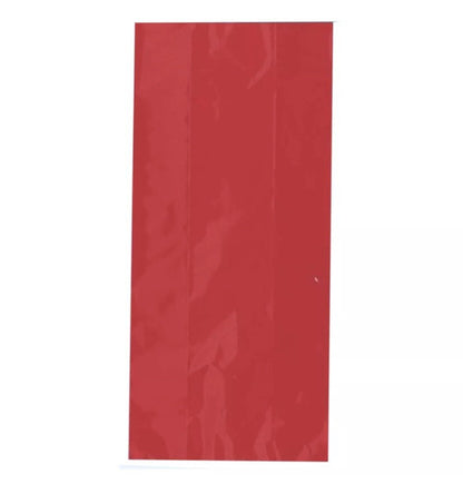 Red Party Bags 25 Small Children's Gift Loot & Twist Ties 4”X 9”x2”