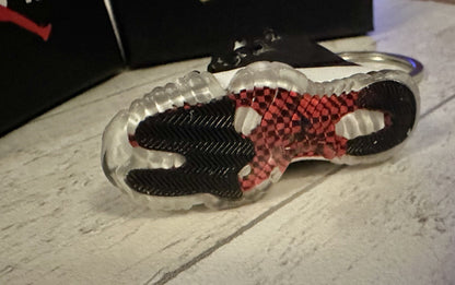 Mini Nike Keyring Jordan 11 3D Trainer sneaker Black shoe & Gift Box Key Chain