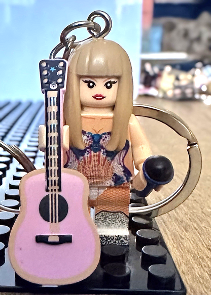 Cute Taylor Inspired 3D Mini Figure Keyring Keychain Eras Gift Music Pop Singer