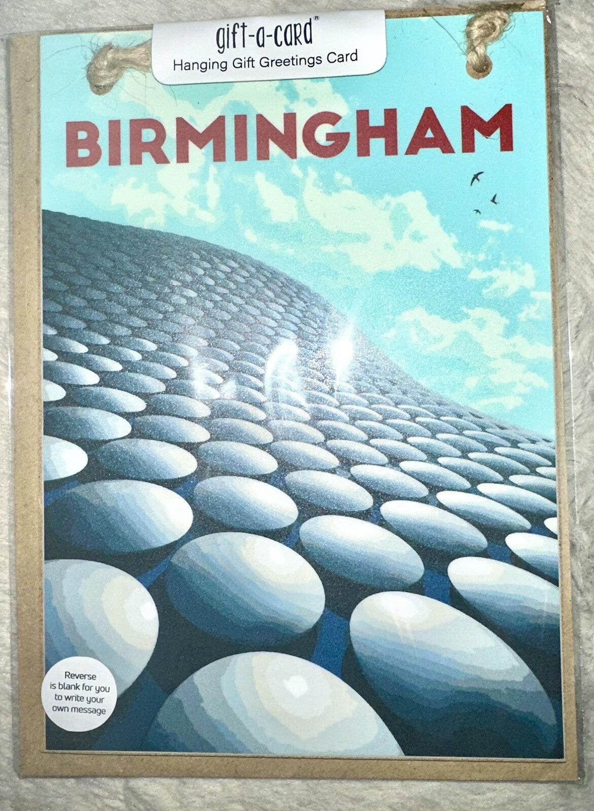 Birmingham Selfridges Hanging Card Gift Plaque Inc Envelope Greeting Landmark