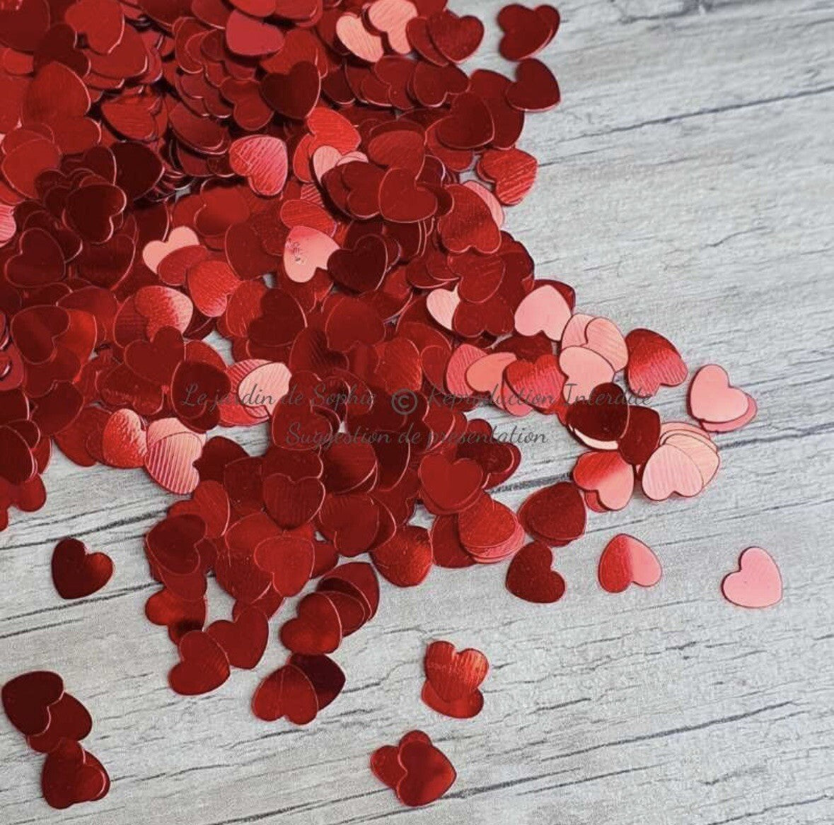 Red Heart Table Confetti Wedding Valentine Day Engagement Party Decor Sprinkles