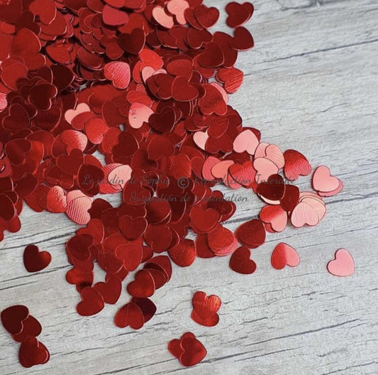 Red Heart Table Confetti Wedding Valentine Day Engagement Party Decor Sprinkles