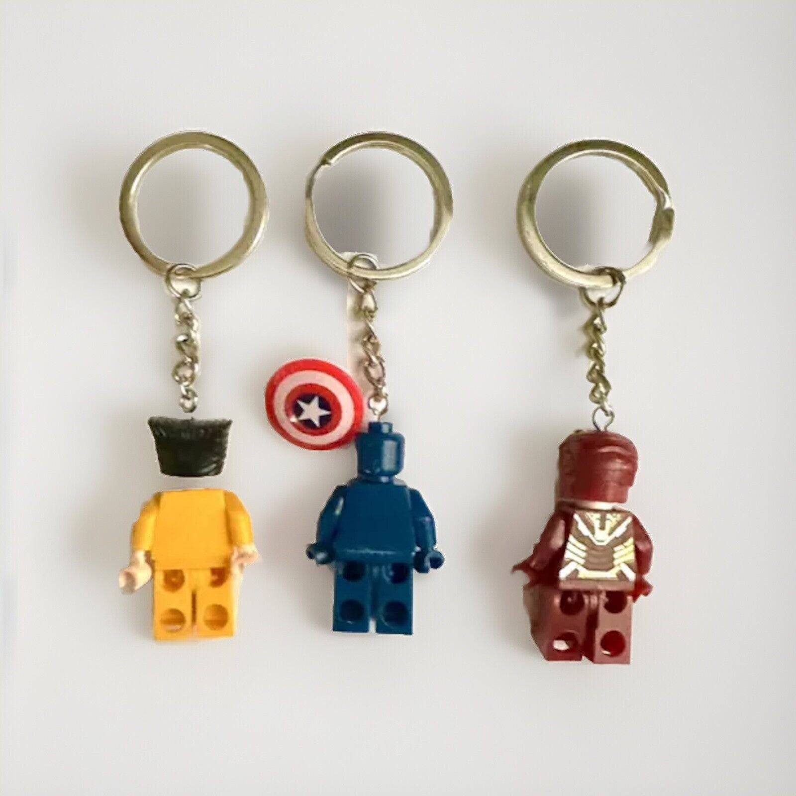 Marvel Iron Man Wolverine 3D Keyring Bag Charm Car Chain Key Gift